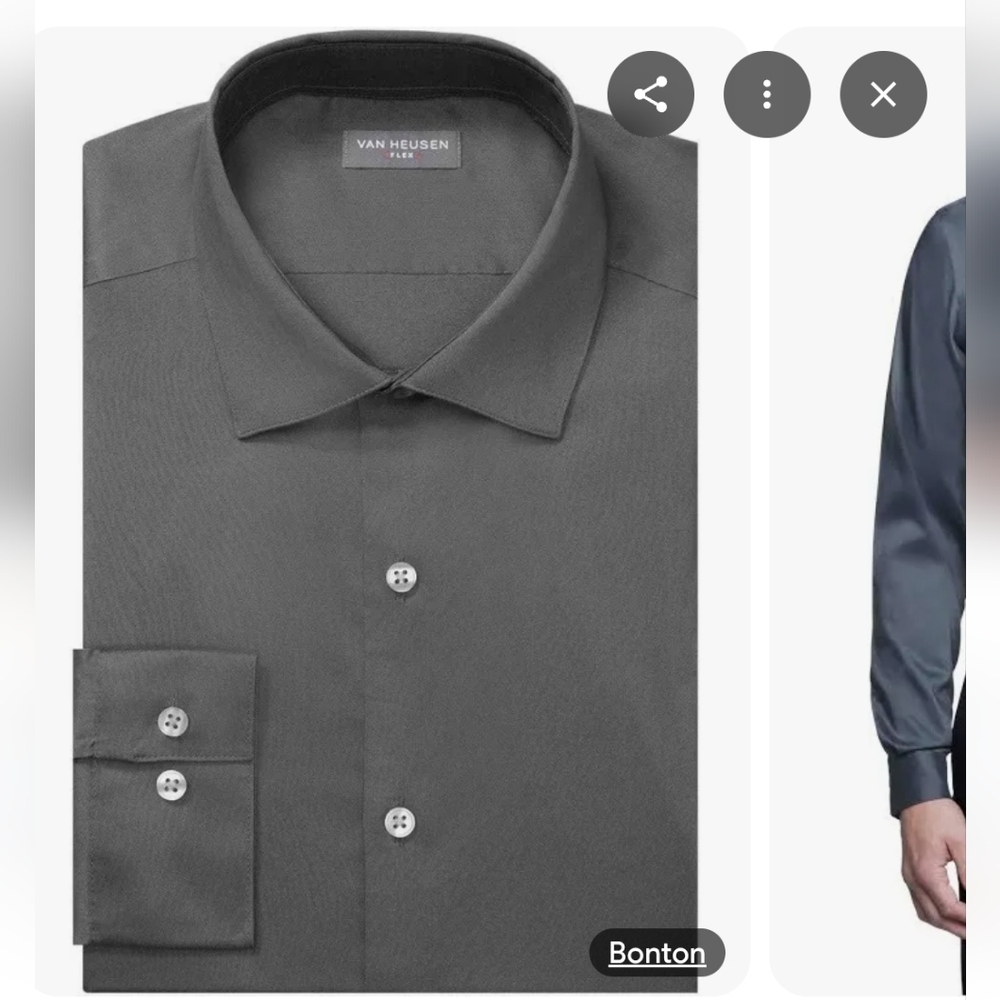 Van Heusen Classic Jaspe Polo Shirt Flex Stretch Collared Long Sleeve Button-up